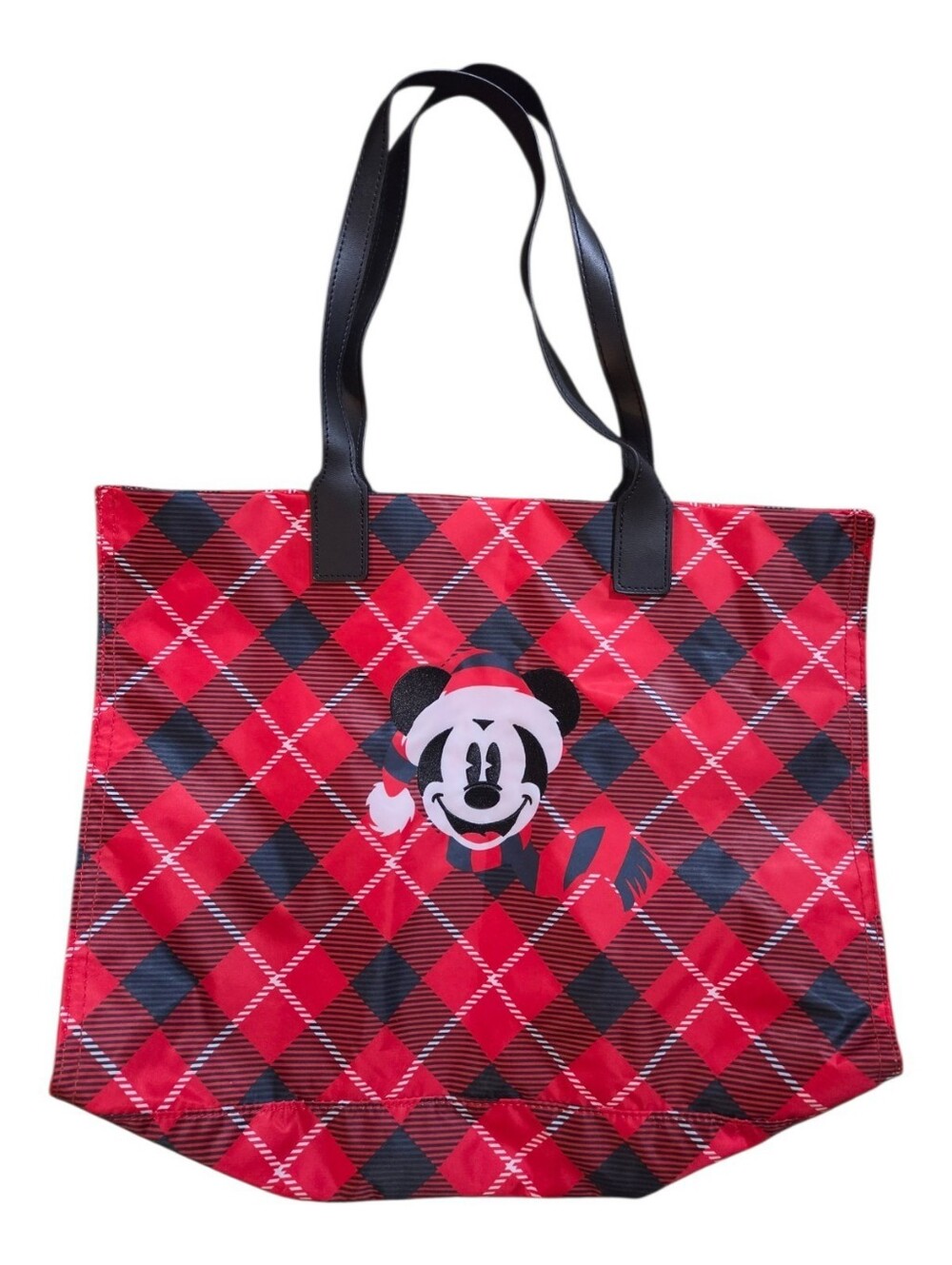 Mickey Mouse Plaid Holiday Tote Bag